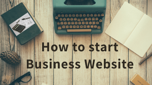 start a business website from scratch